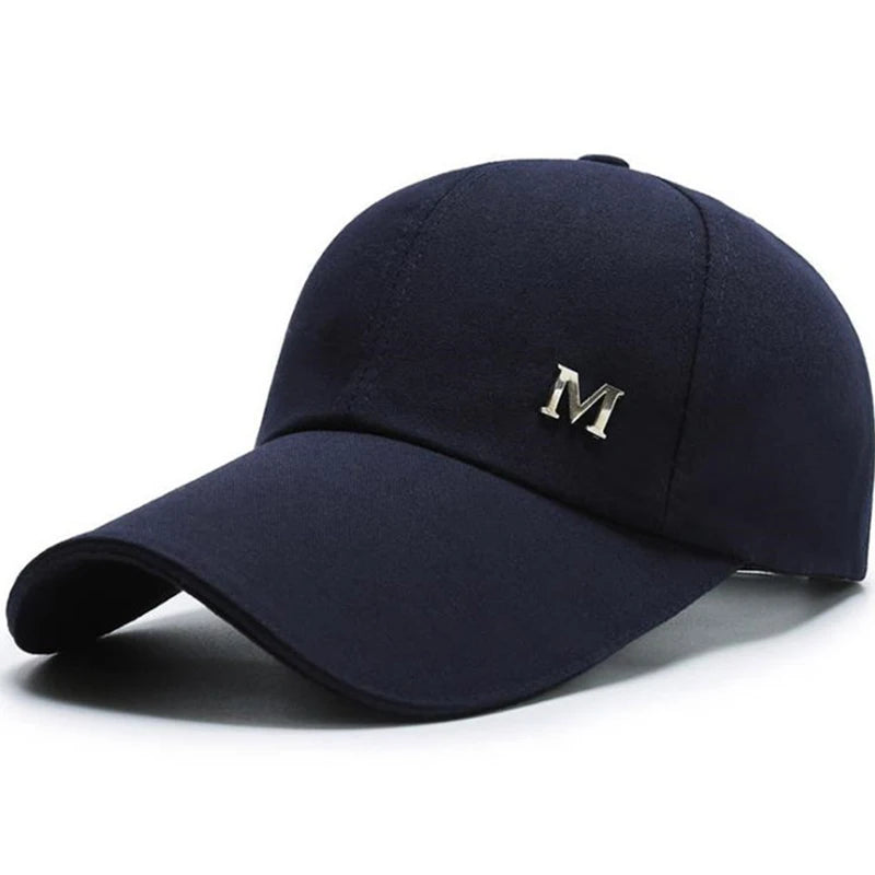 Men Women Baseball Cap Summer Cotton Hat Snapback Hip-Hop Cap Adult Sport Sun Hat Casual Long Brim Sunscreen Golf Cap