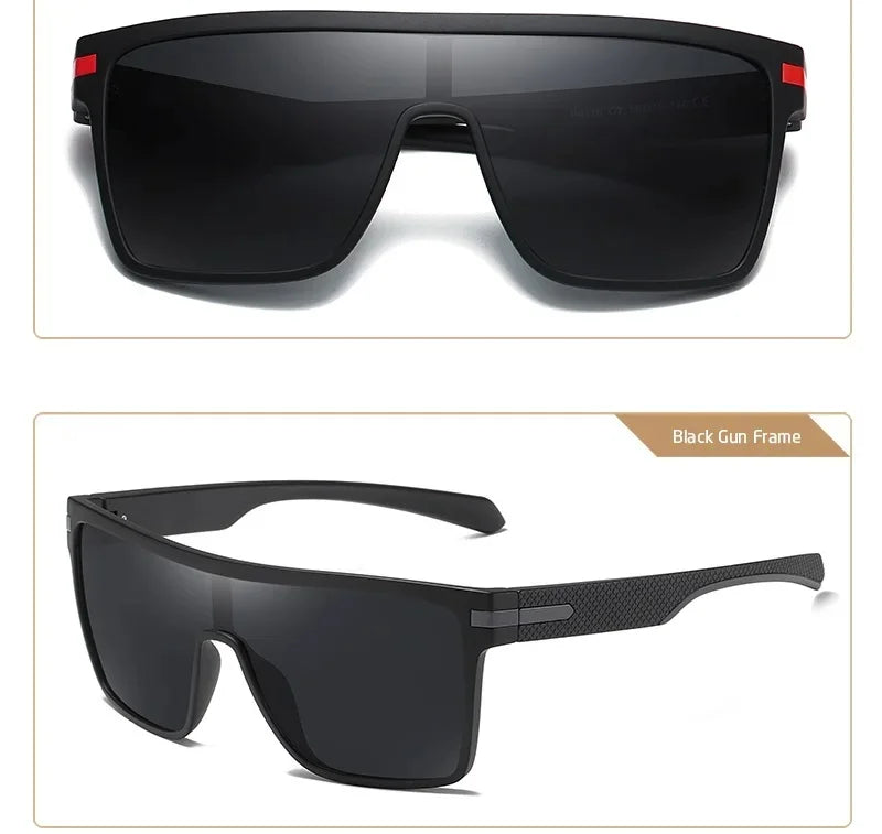 Ochelari de soare polarizați CRIXALIS pentru bărbați, pătrați, supradimensionați, antireflex, pentru șoferi, ochelari de soare cu oglindă, pentru femei, ochelari de protecție UV400, pentru bărbați