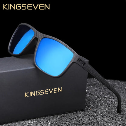 Ochelari de soare polarizați KINGSEVEN pentru bărbați, cu protecție UV400, ochelari dreptunghiulari, ochelari pentru pescuit, conducere și vacanță