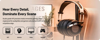 SIMGOT EP5 kabelgebundene Hochleistungs-Kopfhörer mit dynamischem 50mm-Treiber – HiFi-Gaming-Headset, niedrige Impedanz, hohe Empfindlichkeit, 7.1 Surround Sound