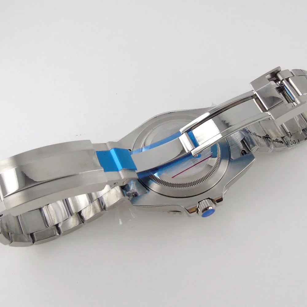 Tandorio 20ATM 40mm Men's Automatic Diver Watch For Miyota 8215 Asia 2824 Sapphire Glass Ice Blue Stainless Steel Jubilee Watch