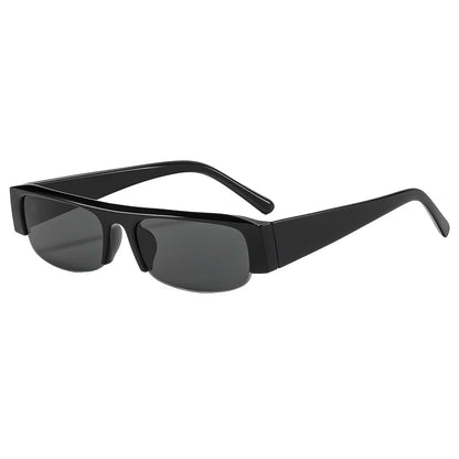 ochelari de soare vintage, mici, dreptunghiulari, cu jumătate de ramă, negri, cu lentile în degrade leopard, pentru femei, ochelari de soare la modă pentru condus