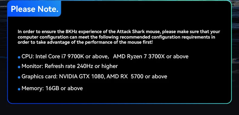 Mysz gamingowa bezprzewodowa ATTACK SHARK R6 PAW3950MAX, próbkowanie 8Khz, ultralekka 39g, Nordic 52840 MCU, optyczne mikroprzełączniki Omron