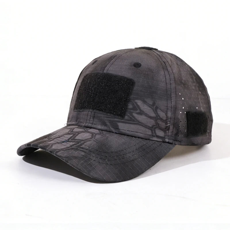 1PC outdoor functional camouflage baseball cap! Quick drying fabric+DIY sticker, a must-have for tactical trendsetters to wear