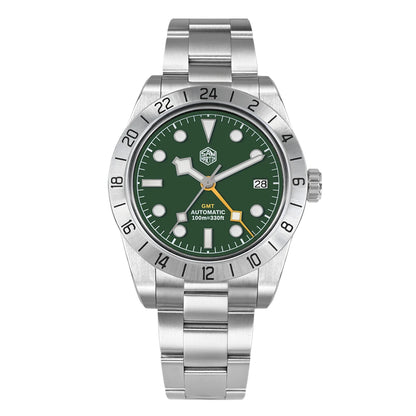 San Martin New 39mm NH34 BB GMT Automatic Mechanical Watch Sport Watch Sapphire Luminous Waterproof 100m for Men Watch SN0054