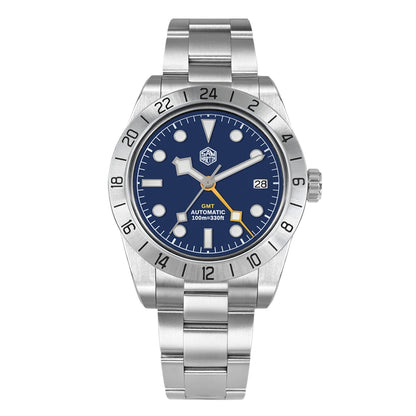 San Martin New 39mm NH34 BB GMT Automatic Mechanical Watch Sport Watch Sapphire Luminous Waterproof 100m for Men Watch SN0054