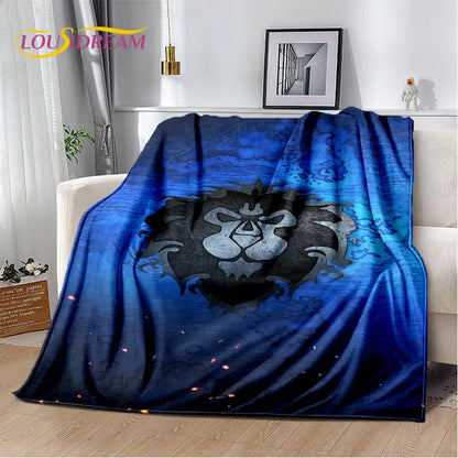World of Warcraft,WOW ,Game Gamer Soft Plush Blanket,Flannel Blanket Throw Blanket for Living Room Bedroom Bed Sofa Picnic Cover