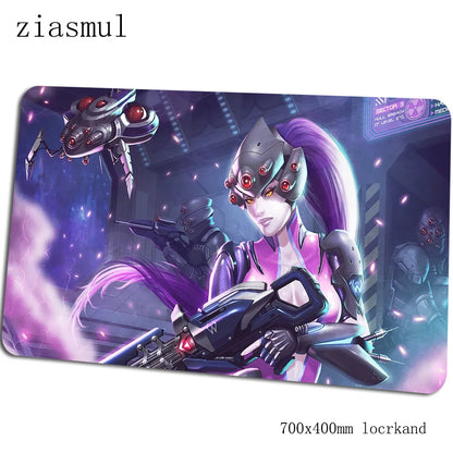 Tappetino per mouse Overwatch, elegante tappetino per computer 70x40cm, gaming mousepad grande XL, tappetino per mouse e tastiera per giochi PC e scrivania gamer