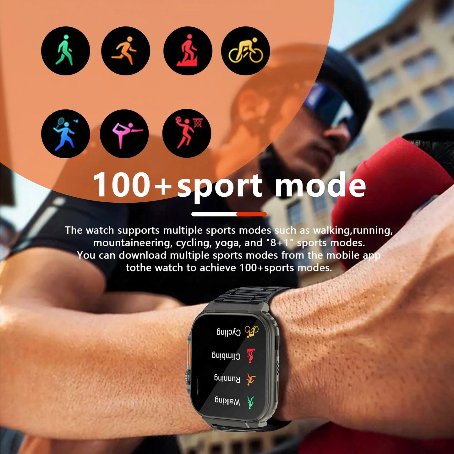 LIGE 600mAh New Ultra Smart Watch Men Bluetooth Call TWS Local Music Sport Clock 1.96'' IP68 Waterproof Relógio Smartwatch Women