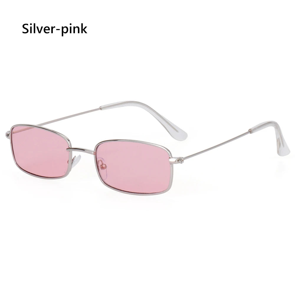 Fashion Small Rectangle Sunglasses Men Women Vintage Square Driving Sun Glasses Luxury Brand Metal Frame Eyewear