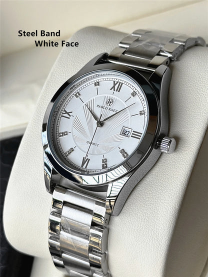 PABLO RAEZ Real Photos Brand Luxury Men's Watches Waterproof Luminous Date Watch Stainless Steel Fashion Quartz Man Wristwatch