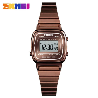 SKMEI1901 Women Top brands Luxury 3Bar Waterproof Ladies Watches Small Dial Digital Watch Relogio Feminino  Fashion Sport Watch
