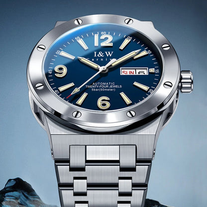 Carnival Brand IW High-End Series Luxury Sapphire Mechanical Watch Men 50M Waterproof Imported Movement Automatic Watches Mens