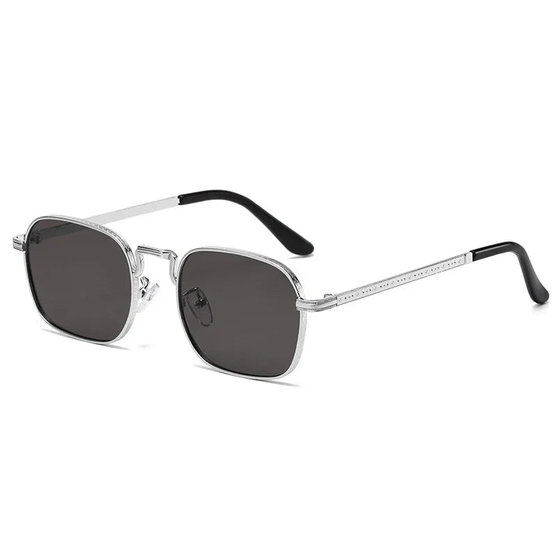Ochelari de soare metalici, pătrați și ovali, la modă, retro, pentru bărbați și femei, personalizați, rezistenți la raze UV, ochelari de vedere de lux, design UV400
