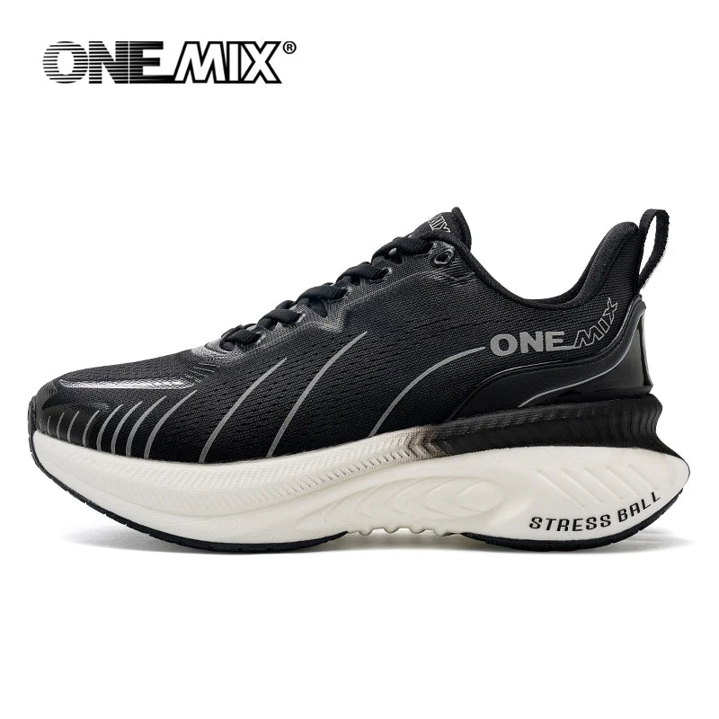 Zapatillas de running ONEMIX con nueva amortiguación para hombre, aptas para corredores de peso elevado, deportivas con cordones para mujer, antideslizantes, de exterior, zapatillas atléticas masculinas