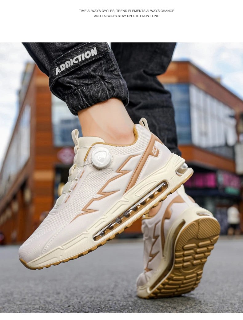 Zapatillas de running para hombre de primavera y verano, calzado de senderismo para exteriores, zapatillas de trail resistentes al desgaste con cierre BOA, transpirables, de estilo deportivo y casual