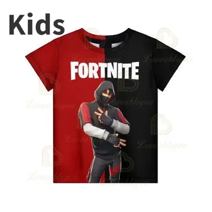 Camiseta 3D Red Jade Fortnite Anime Battle Royale para hombre, mujer y niños - Camiseta Pelly, regalo de cumpleaños para niñas y niños