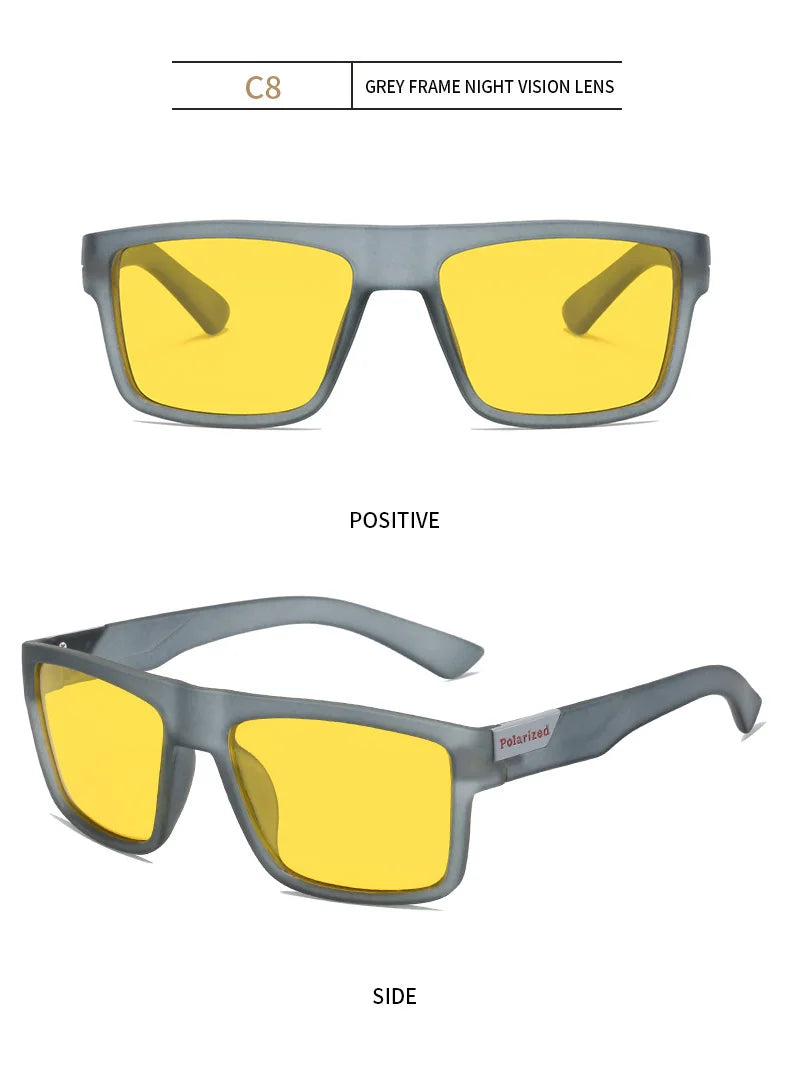 2022 Luxury Polarized Sunglasses Men Women Fashion Square Male Sun Glasses Vintage Driving Fishing Eyeglasses Sport Shades UV400