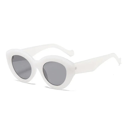 JNPCXI Ochelari de soare pentru femei, model „Cat Eye” supradimensionat, la modă, cu dungi verzi, stil retro, protecție UV400; ochelari de soare ovali pentru bărbați, la modă