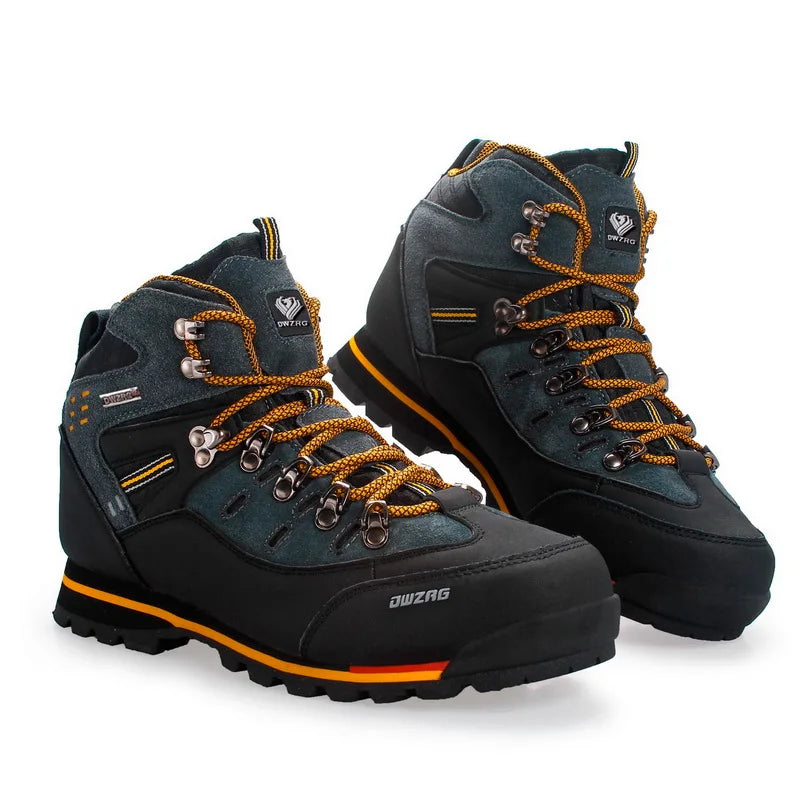 Men's Climbing Shoes, Outdoor Fashion Anti-Slip Wear-Resistant Hiking Boots, Comfortable Waterproof Snow Walking Travel Sports Shoes