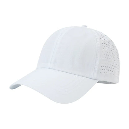 1pc Quick Drying Tongue Baseball Caps for Women Summer Protection Breathable Mesh Breathable Cap Stylish Adjustable Ponytail Hat
