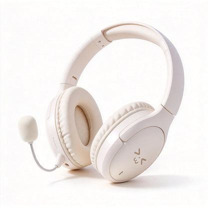 Casque sans fil pour enfants avec micro amovible, Bluetooth 5.4, supra-auriculaire, emplacement pour carte TF, réduction de bruit par IA, pour l'école, les études en ligne et la musique