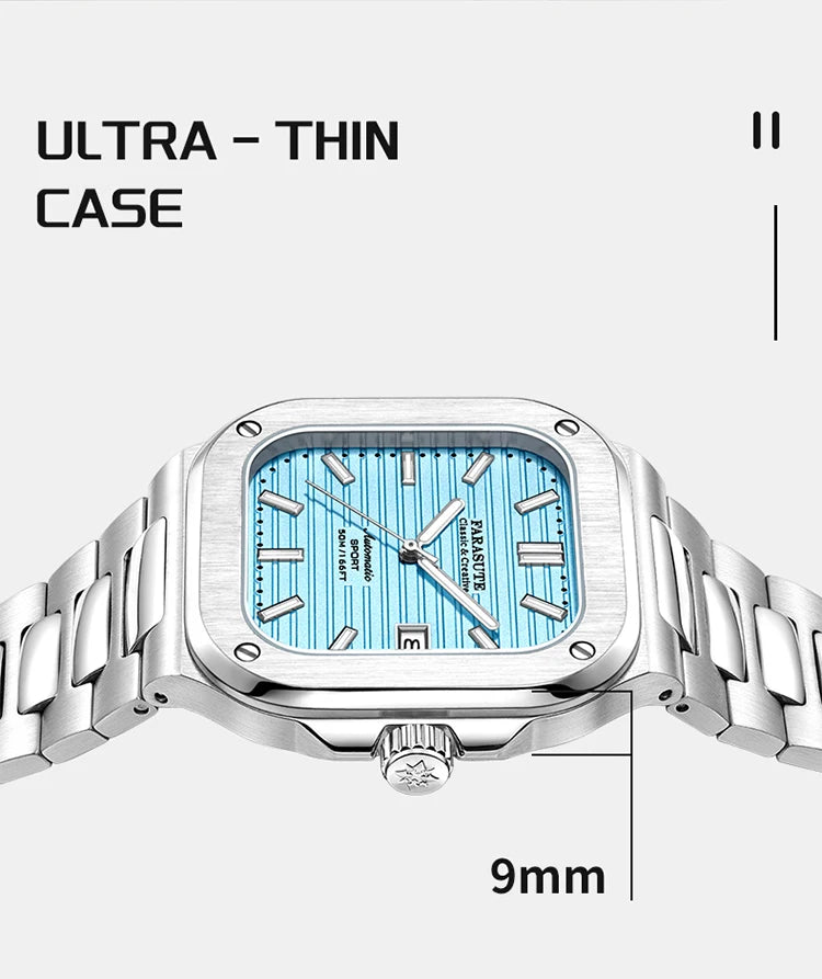 FARASUTE Automatic Mechanical Luxury Men's Watch Miyota9019 Movement Ultrathin 8.9mm Luminous 5ATM Waterproof Wristwatches Male