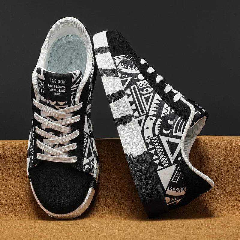 YRZL skateschoenen voor heren, canvas sneakers, casual ademende wandelschoenen, lichtgewicht platte herenschoenen, streetwear trend sportschoenen