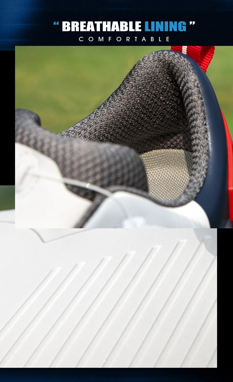 PGM Golf Shoes Men's Cushioning Rebound Sneakers, Knob Men's Shoes, Wear-Resistant TPU Waterproof Shoes