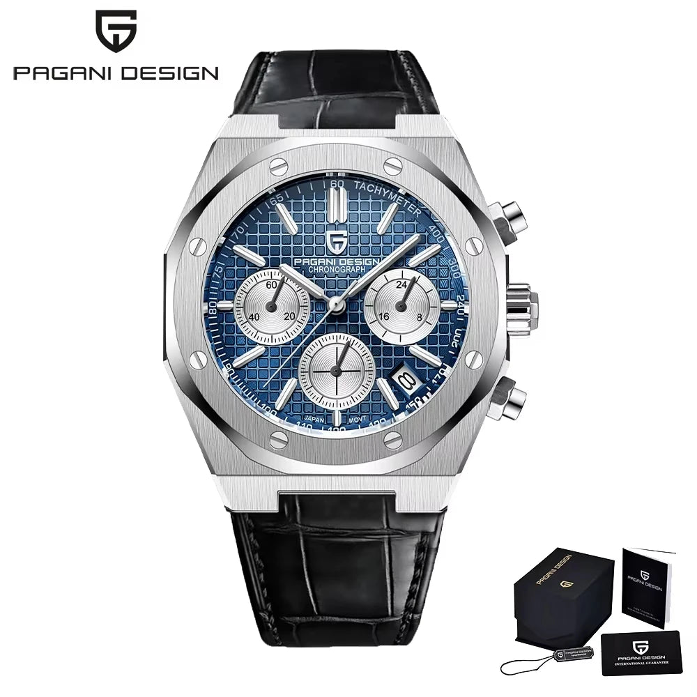 2025 PAGANI DESIGN PD1707 Mens Quartz Wristwatches 40MM Stainless Steel Sapphire Glass Waterproof Luxury Clock Gift Reloj Hombre