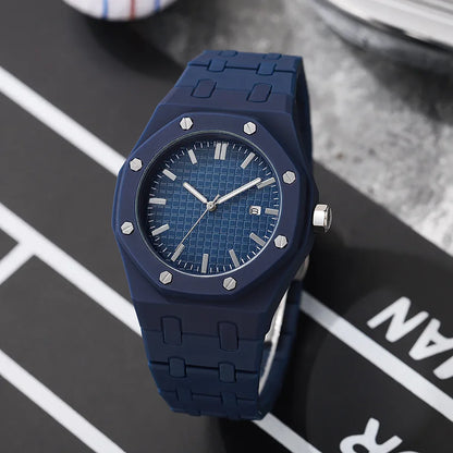 New Fashion Men Luxury Calendar Watch Women Business Casual Quartz Watches Sports Plastic Watch Students Watches Reloj Hombre