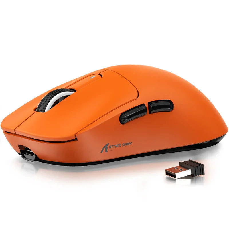 ATTACK SHARK X3 trådløs gamingmus PixArt PAW3395 49g SUPERLIGHT, BT/2.4G trådløs/kablet, 6 justerbare DPI op til 26000