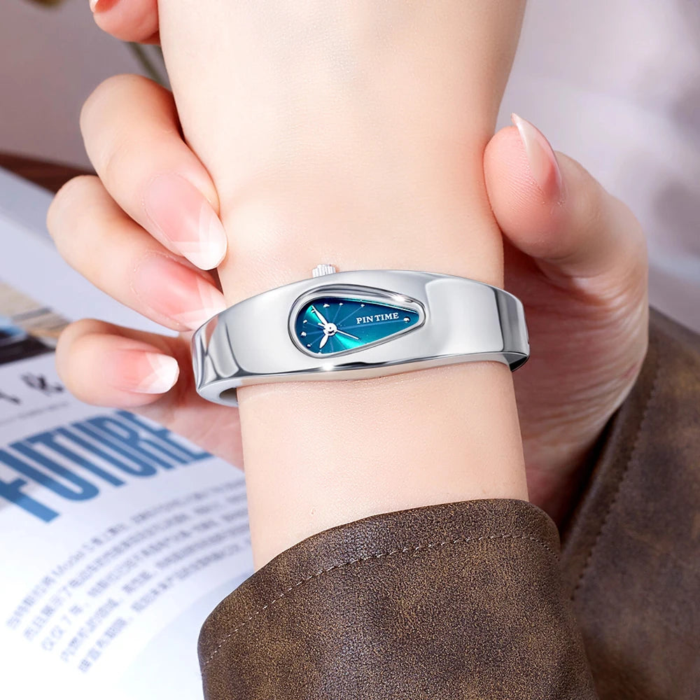y2k watch shaped teardrop bracelet watch female couple light luxury senior sense of antique wind Gift Ladies' Quartz Wristwatch