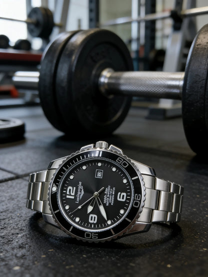 Men's Luxury Diving Quartz Watch, Classic Style, Waterproof, Luminous Calendar, Stainless Steel Strap, Business Casual Style, Men's Watch, High-Quality Gift, Gift for Men