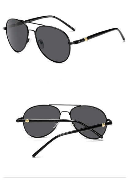 Ochelari de soare polarizați pentru bărbați și femei, ochelari colorati cu lentile reflectorizante, ochelari de soare pentru șofat, negri, unisex, cu lentile de pilot, UV400
