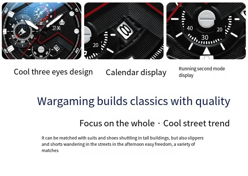 Black Samurai Watch Men's Waterproof Luminous Watch Personalized Fashion Business Luxury Wearable Watch