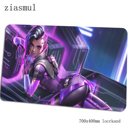 Tappetino per mouse Overwatch, elegante tappetino per computer 70x40cm, gaming mousepad grande XL, tappetino per mouse e tastiera per giochi PC e scrivania gamer
