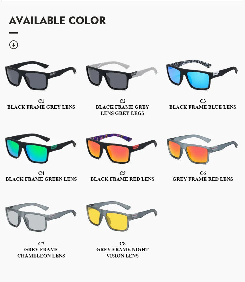 2022 Luxury Polarized Sunglasses Men Women Fashion Square Male Sun Glasses Vintage Driving Fishing Eyeglasses Sport Shades UV400
