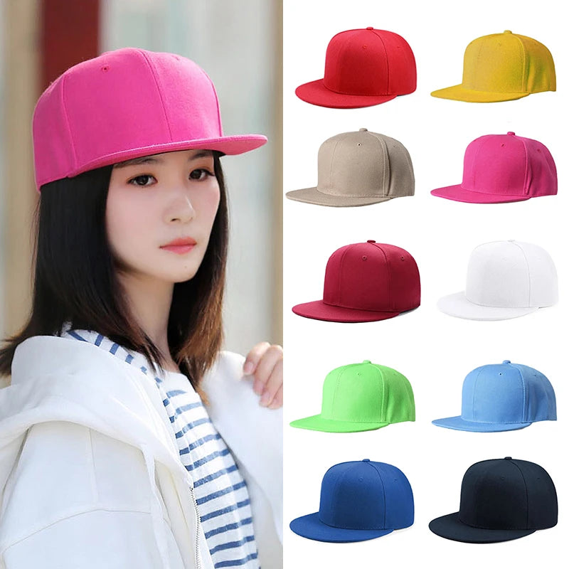 Men Women Multi Color Baseball Cap Peaked Cap Streetwear Hip hop Dad Hat wide Flat Brim Snapback Hat Outdoor Sun Hats for adult