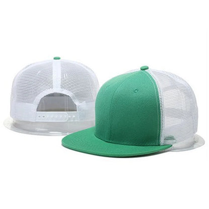 2025 Simple Fashionable New Flat Edge Mesh Hat Outdoor Leisure Sports Sunshade Baseball Hat Daily Commuter Decoration HipHop Hat