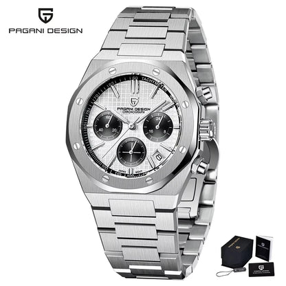 PAGANI DESIGN PD1707 Men's Quartz Watches 40MM Stainless Steel Sapphire Glass Top Brand Watch Gift for Men Reloj Hombre 2024 New