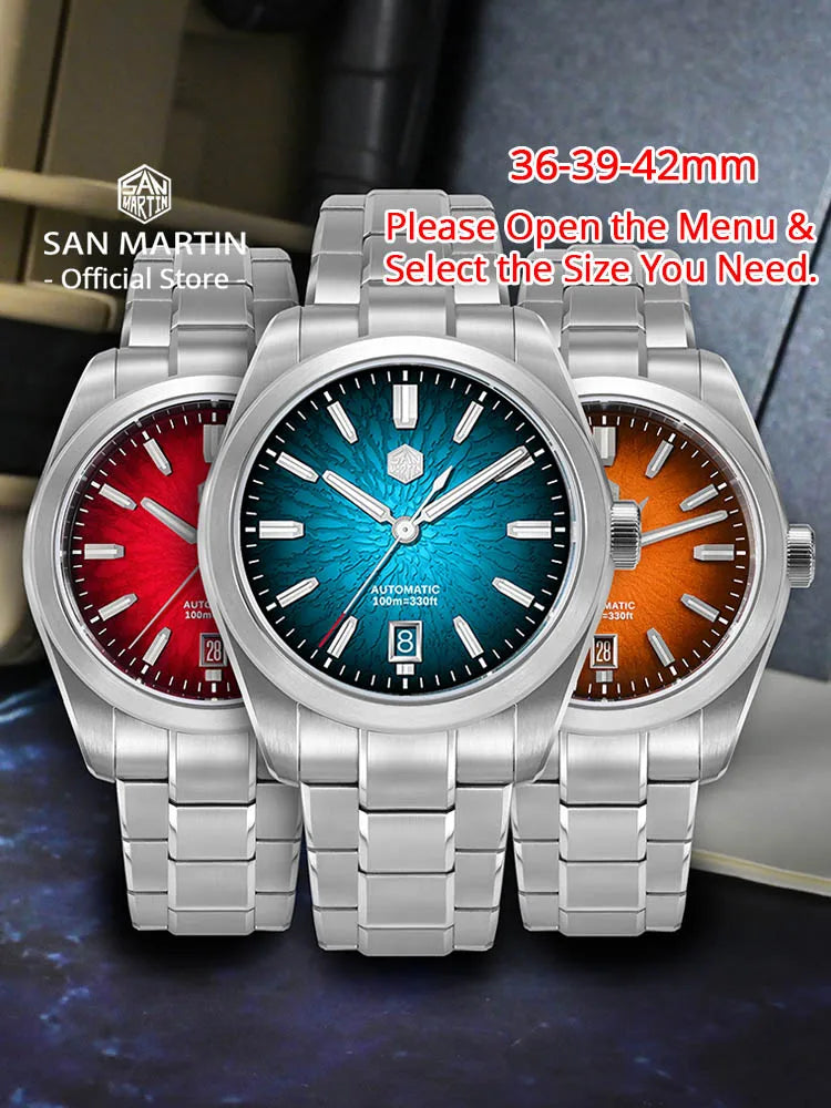 San Martin 36/39/42mm SN0144 JianZhan Gada Watch Miyota 9015 Original Design Chinese Style Dress Men Automatic Mechanical Watch