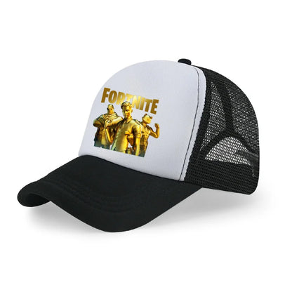 Fortnite Baseball Cap Cartoon Game Printed Hat Kids Summer Breathable Mesh Hat Adjustable Peaked Cap Childrens Birthday Gift