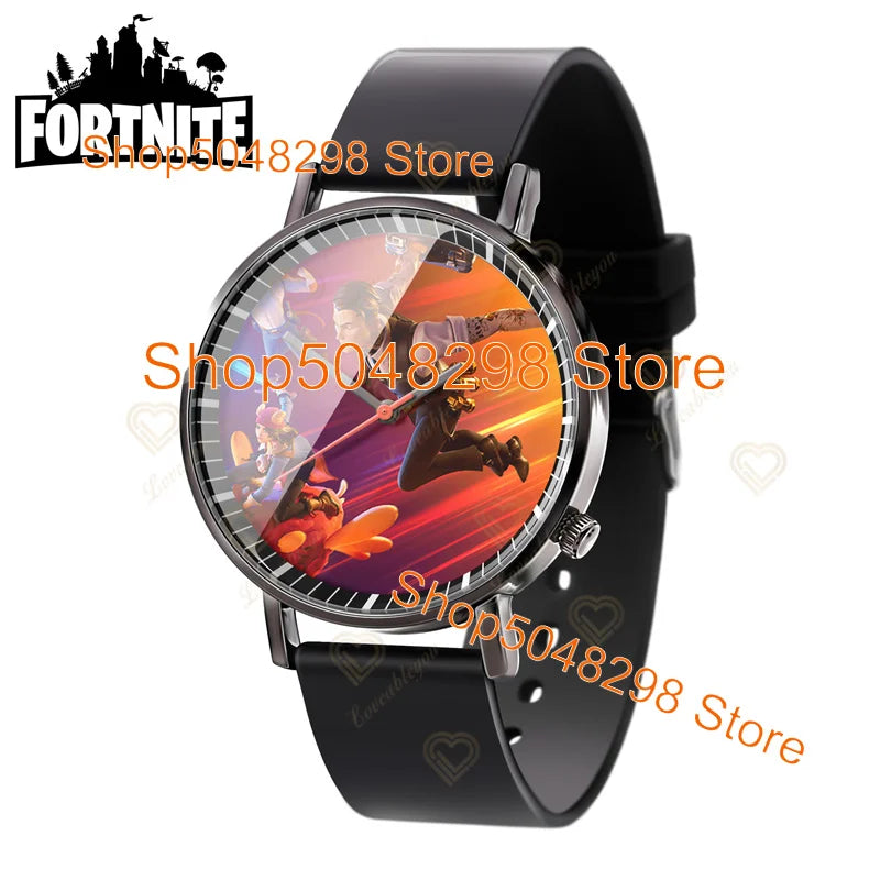 Relógio de Pulso Fortnite para Homem e Mulher, Relógio com Estampado Battle Game, Novidade 2025, Relógio de Quartzo Feminino, Presentes de Aniversário para Crianças