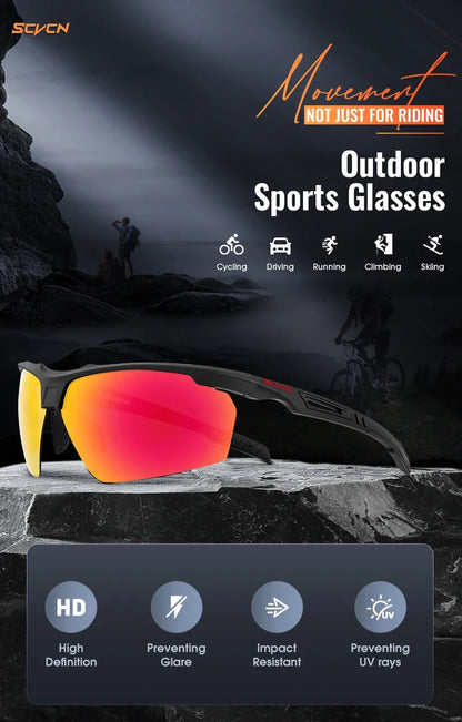 Ochelari de ciclism polarizați SCVCN, ochelari de soare pentru alergare, protecție UV, ochelari pentru ciclism sportiv, MTB, bicicletă de șosea, ochelari pentru femei, ochelari de protecție pentru ciclism