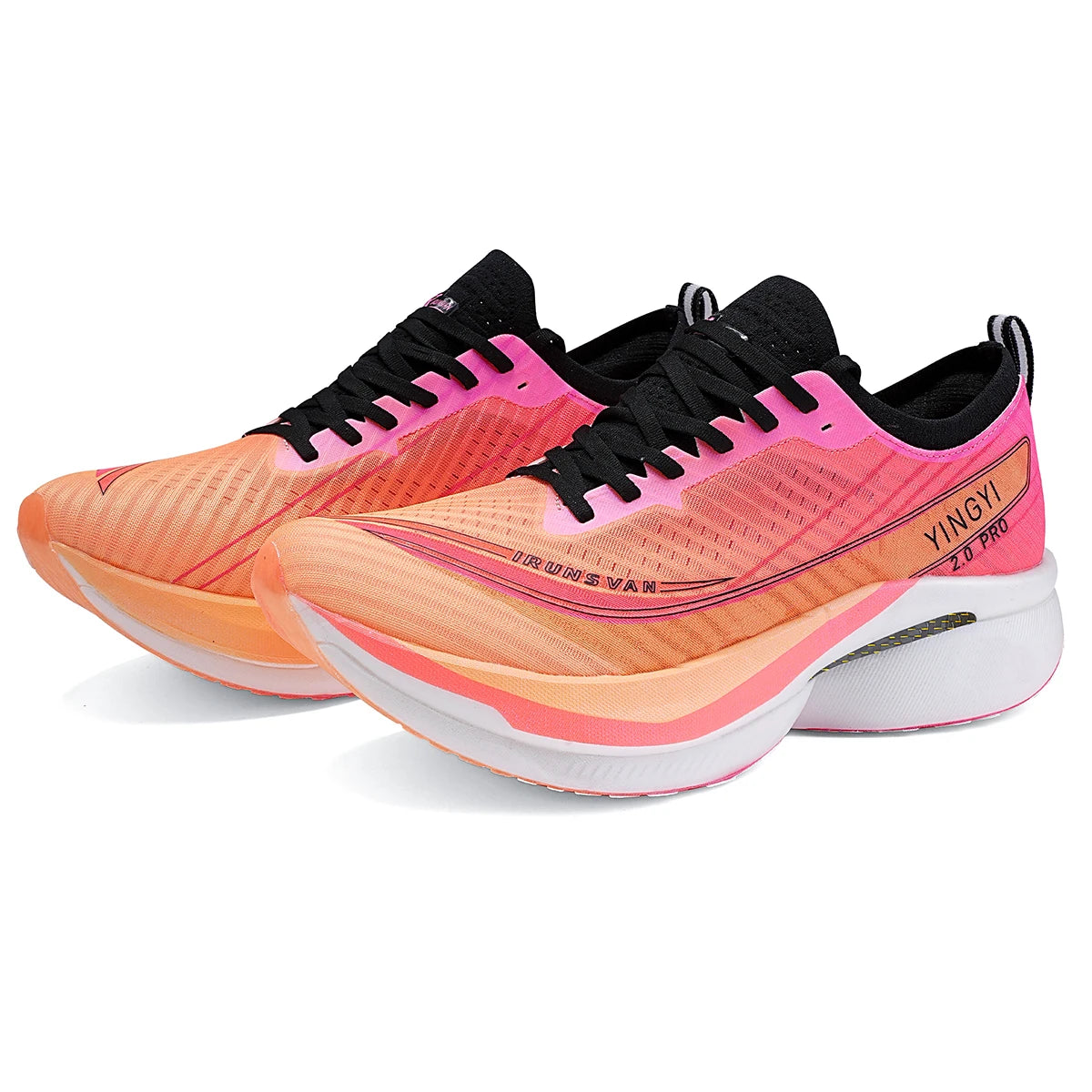 2025 IRUNSVAN SHADOW WING 2.0 PRO Sapatilhas de Corrida Desportivas de Maratona com Amortecimento Air Cushion, Placa de Carbono, Trail Running, Leves