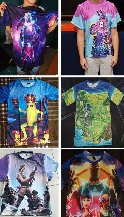 Camiseta 3D Red Jade Fortnite Anime Battle Royale para hombre, mujer y niños - Camiseta Pelly, regalo de cumpleaños para niñas y niños