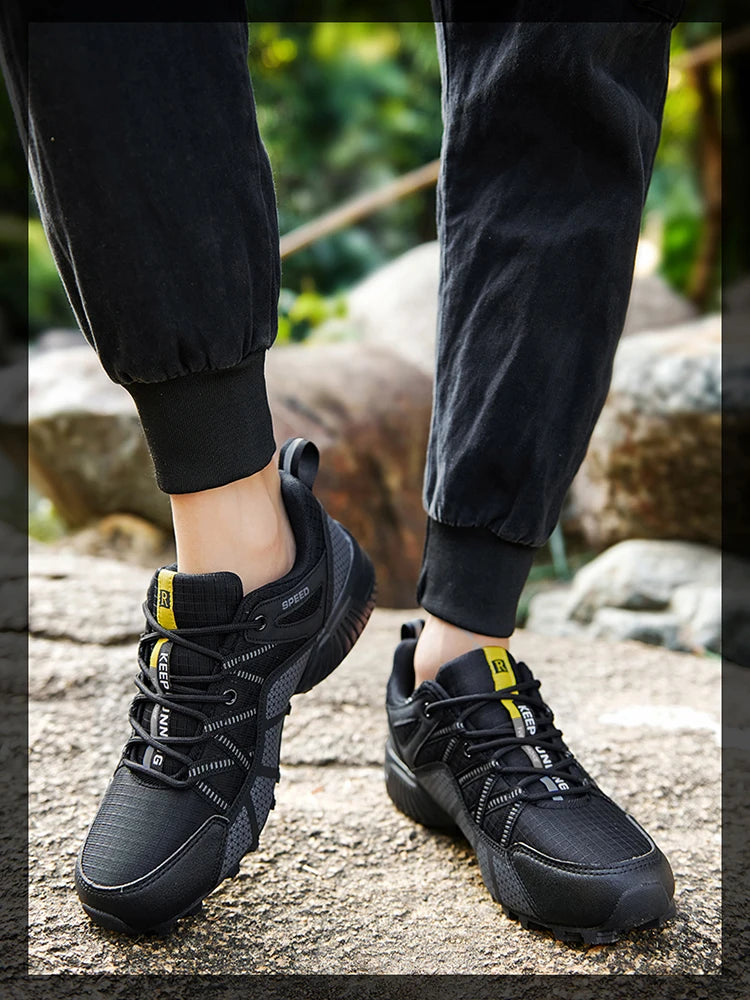Men's Hiking Shoes All-terrain Outdoor Sports Shoes Breathable Mesh Non-slip Wear-resistant Hiking Shoes Outdoor Cycling Shoes