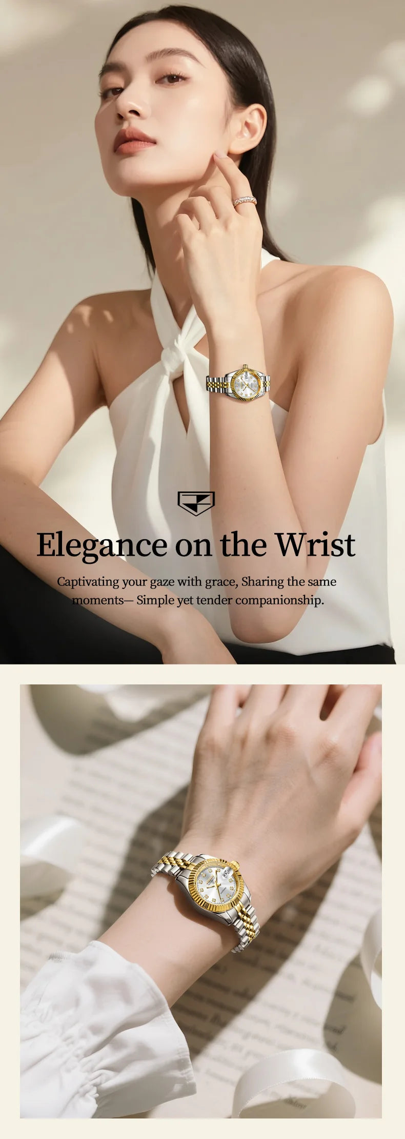 JSDUN 8737 Women Watches High Quality Luxury Elegant Original Mechanical Watch Small Dial Ladies Watch Steel Strap Gifts Box
