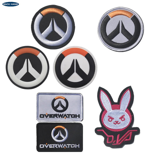Patch mágico bordado Overwatch D.Va para braço, cosplay, mochila e roupa — decalque decorativo, merchandising para fãs e presente